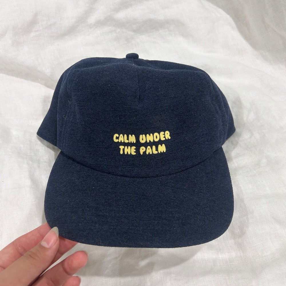 Billabong Navy Blue Hat with Yellow Text